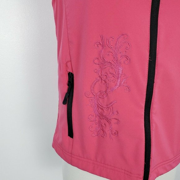 Outback Trading Company Vest Womens Medium Pink Soft Shell Fleece Lined - Picture 2 of 12